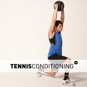 Alternating Lunge Overhead Med Ball Pull Over